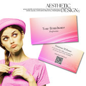  pastel kleurrijke gebogen decor met QR-code Visitekaartje