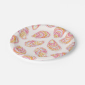 Pastel Kleurrijke Kust Oyster Shells Papieren Bordje (Gekanteld)
