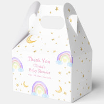 Pastel Kleurrijke Rainbow Moon Sky Baby shower