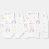 Pastel Kleurrijke Rainbow Moon Sky Baby shower Bedankdoosjes (Ongevouwen)