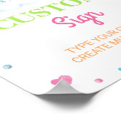 Pastel Kleurrijke Regenboog 1e Verjaardag Custom S Poster (Hoek)