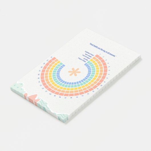 Pastel Kleurrijke Regenboog Boho Custom Maandelijk Post-it® Notes (Schuin)