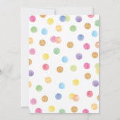 Pastel Kleurrijke Regenboog Verjaardag Uitnodiging (Achterkant)