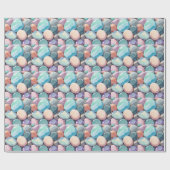Pastel kleurrijke stenen cadeaupapier (Vlak)