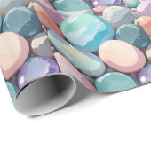 Pastel kleurrijke stenen cadeaupapier (Rol Hoek)