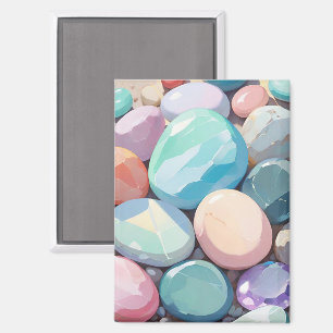 Pastel kleurrijke stenen magneet