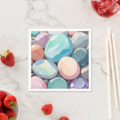 Pastel kleurrijke stenen servet (Insitu)