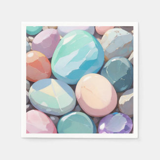 Pastel kleurrijke stenen servet