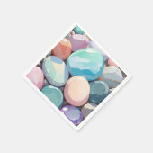 Pastel kleurrijke stenen servet (Hoek)