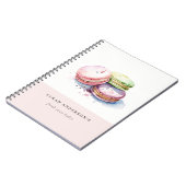 Pastel Kleurrijke Waterverf Franse Macarons Bakker Notitieboek (Linkerzijde)