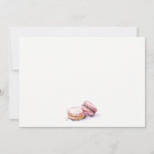 Pastel Kleurrijke Waterverf Franse Macarons Bakker Notitiekaartje (Achterkant)