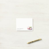 Pastel Kleurrijke Waterverf Franse Macarons Bakker Post-it® Notes (Op bureau)