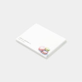 Pastel Kleurrijke Waterverf Franse Macarons Bakker Post-it® Notes (Schuin)