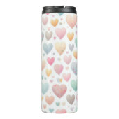 PASTEL KLEURRIJKE WATERVERF LIEFDE VALENTIJN HARTE THERMOSBEKER (Achterkant)