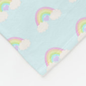 Pastel Kleurrijke Waterverf Regenboog Fleece Deken (Hoek)