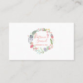 Pastel kleurrijke wilde bloemen weide krans bruilo plaatskaartje (Achterkant)