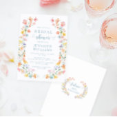 Pastel Kleurrijke Wildflower Boho Vrijgezellenfees Kaart