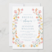 Pastel Kleurrijke Wildflower Boho Vrijgezellenfees Kaart (Voorkant)