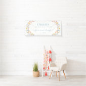 Pastel Kleurrijke Wildflower & Meadow Flower Weddi Spandoek (Insitu)
