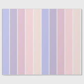 Pastel kleurstrepen cadeaupapier (Vlak)