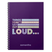 Pastel kleurt dingen die ik niet hardop kan zeggen notitieboek (Voorkant)