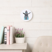 Pastel Klokkentoren: Art Deco Genot Sticker
