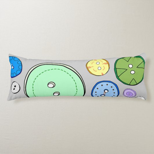 Pastel knop Illustratie Lichaamskussen (Voorkant)