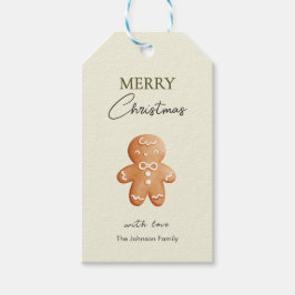 Pastel Koekje Cacaomok Kerstmis Cadeaulabel