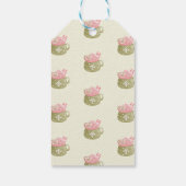 Pastel Koekje Cacaomok Kerstmis Cadeaulabel (Achterkant)