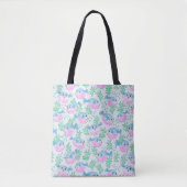 Pastel Kogelvis Onderwaterpatroon Tote Bag (Voorkant)