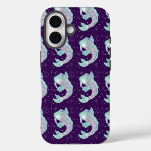 Pastel Koi Vis Whimsicale volks kunst onderwater iPhone 16 Hoesje