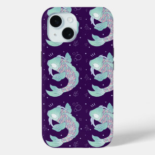 Pastel Koi Vis   Whimsicale Volks Kunst Onderwater iPhone 15 Case