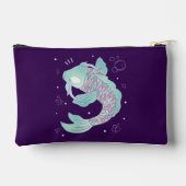 Pastel Koi Vis | Whimsicale Volks Kunst Onderwater Etui (Achterkant)