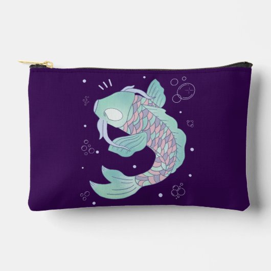 Pastel Koi Vis | Whimsicale Volks Kunst Onderwater Etui (Voorkant)