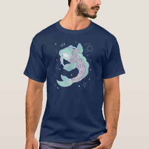 Pastel Koi Vis   Whimsicale Volks Kunst Onderwater T-shirt