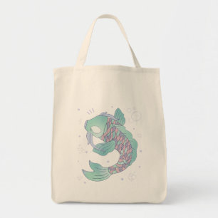 Pastel Koi Vis Whimsicale Volks Kunst Onderwater Tote Bag