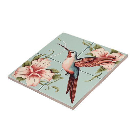  pastel kolibrie tegeltje (Zijkant)