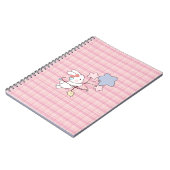 Pastel Konijn School Notebook Notitieboek (Linkerzijde)