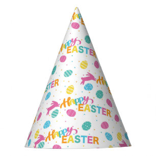 Pastel Konijn & Stippen Pasen Feesthoed Feesthoedjes