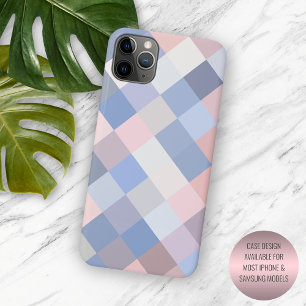 Pastel Koraal Blush Roze Violet Blauw Pixel Art Case-Mate iPhone Case