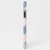 Pastel Koraal Blush Roze Violet Blauw Pixel Art iPhone Hoesje (Rechterkant)