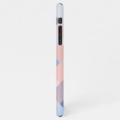 Pastel Koraal Blush Roze Violet Blauw Pixel Art iPhone Hoesje (Linkerkant)