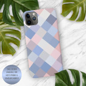 Pastel Koraal Blush Roze Violet Blauw Pixel Art iPhone Hoesje