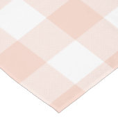 Pastel koraal en wit gingham patroon tafelkleed (Gekanteld)