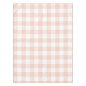 Pastel koraal en wit gingham patroon tafelkleed (Voorkant)