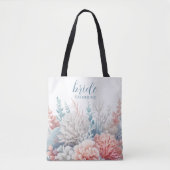 Pastel Koraal Reef-Beach Bruiloft-Bruids- Tote Bag (Voorkant)