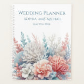 Pastel Koraal Reef-Beach Bruiloft-Planner Planner (Voorkant)