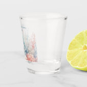 Pastel Koraal Reef-Bruiloft-Geld/Schot Dans- Shot Glas (Rechts)