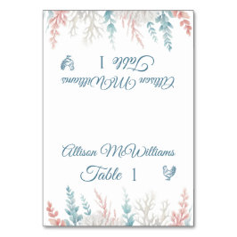 Pastel Koraal Reef-Pluimvee Icon-Wedding- Kaart