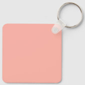 Pastel Koraalrif Effen kleur | Klassiek | Elegant Sleutelhanger (Achterkant)